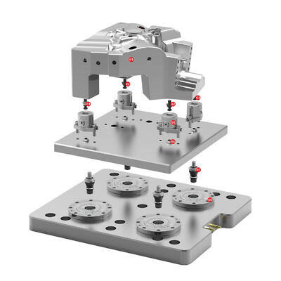 20KN 40KN lang zero point clamping rigid construction Pneumatic Base Plate