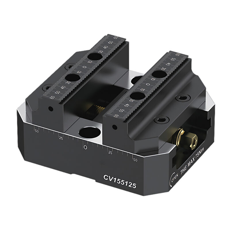 20KN 155mm CNC Self Centering Shaft Vise For Fixture Clamping Workholding