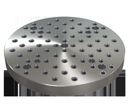 Round Grey Cast Iron Baseplates Grid Holes Modular Clamping Plates For Milling